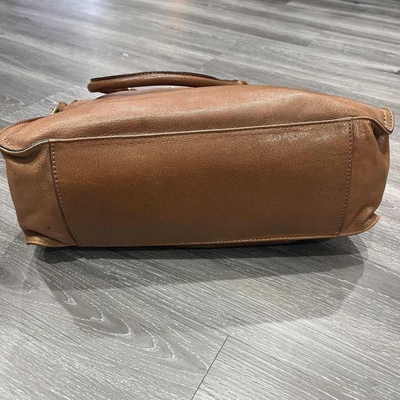 Michael Kors Naomi Dark Dune Tan Satchel Handbag Genuine Leather - Picture 7 of 7